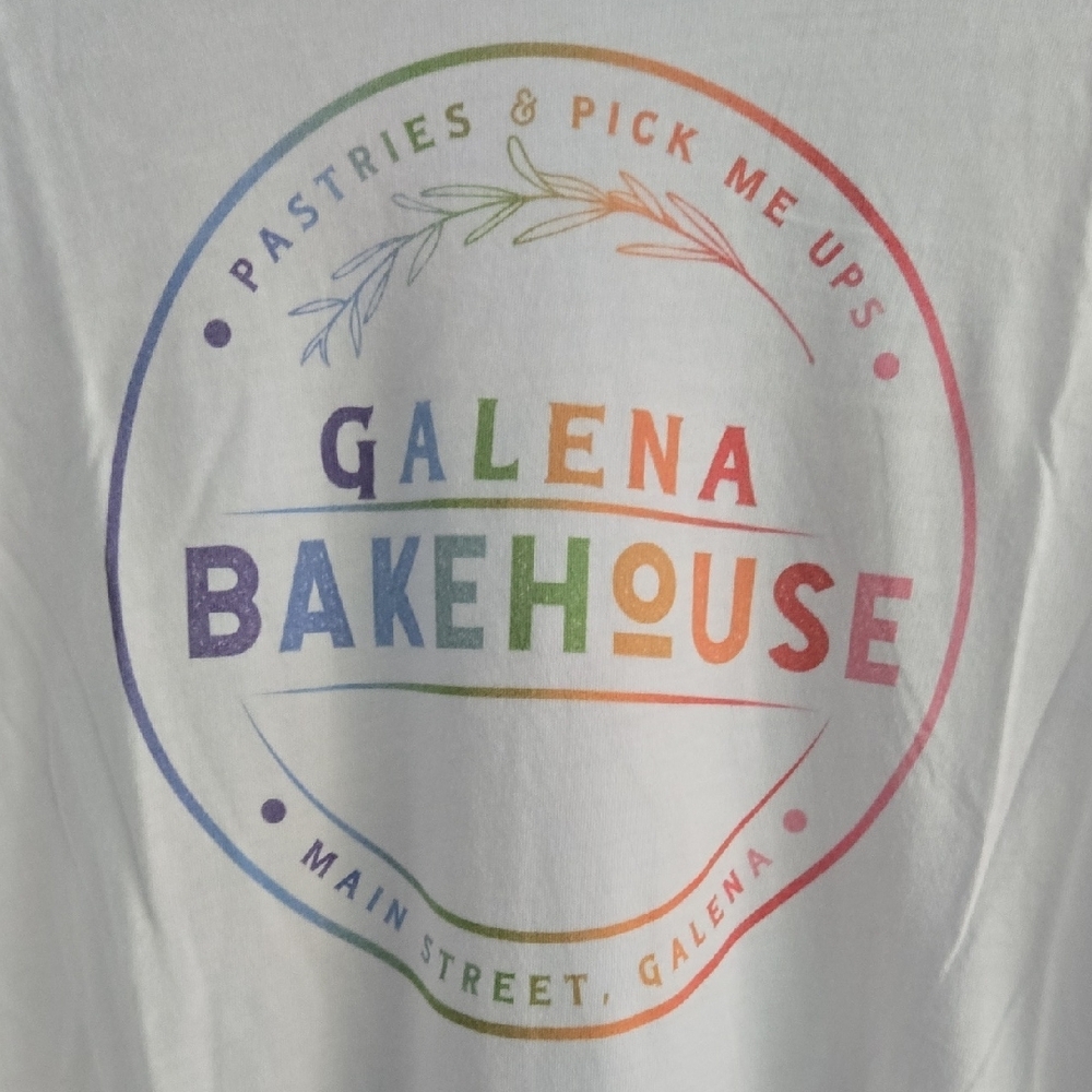 NEW Next Level Apparel White T-Shirt From Galena BakeHouse in Galena, IL - Picture 3 of 4
